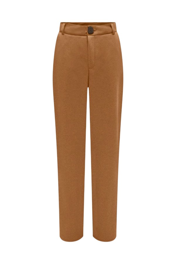 Calça Alfaiataria Lunender Malha Caramelo