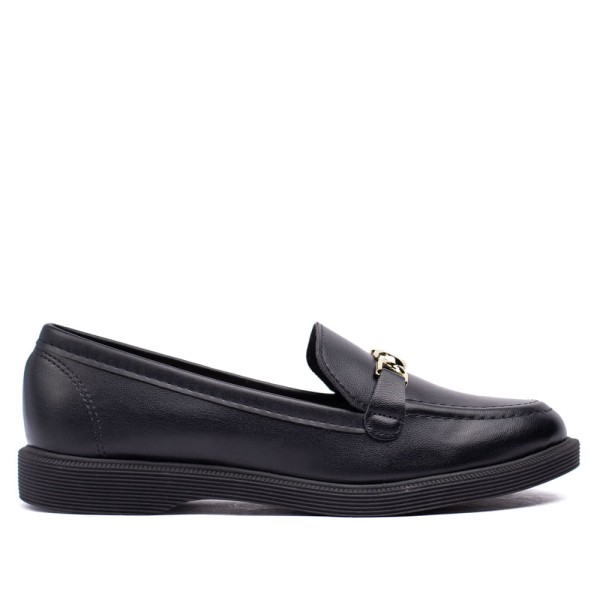 Encontraproduto.com.br - Mocassim Feminino Moleca Enfeite com Brilho Preto