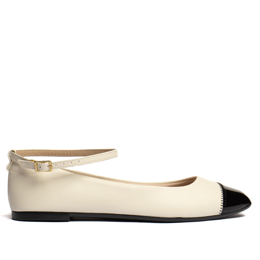 Encontraproduto.com.br - Sapatilha Moleca Fivela Branco