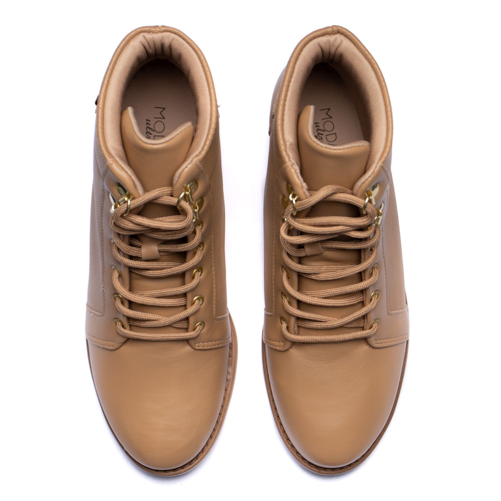 Encontraproduto.com.br - Coturno Feminino Modare Microfuros Caramelo