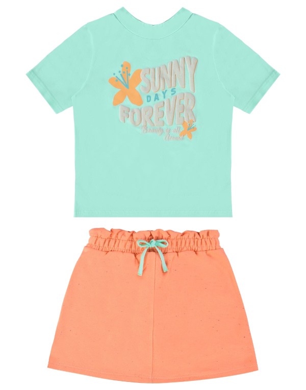 Conjunto Malwee Kids Infantil Menina Verão Estampa Frontal 4/8 - 1000120149