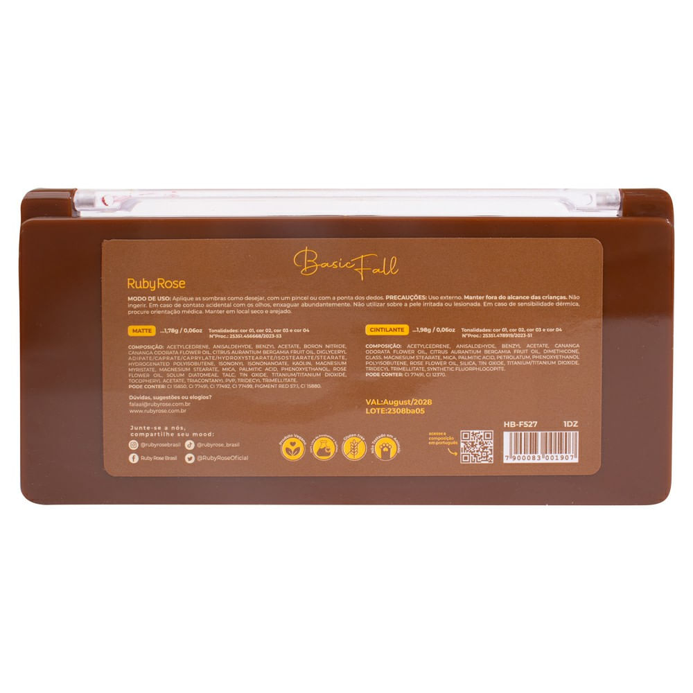 Encontraproduto.com.br - Paleta De Sombras Basic Fail - Ruby Rose