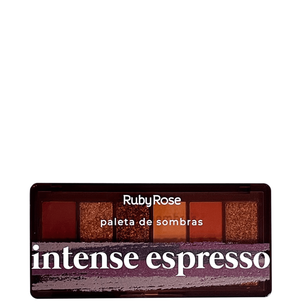 Encontraproduto.com.br - Paleta de Sombra Ruby Rose 6 Cores Intense Espresso 12,9g