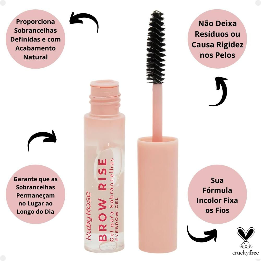 Encontraproduto.com.br - Gel Para Sobrancelhas Ruby Rose Brow RiseHB-E2503 8,3g