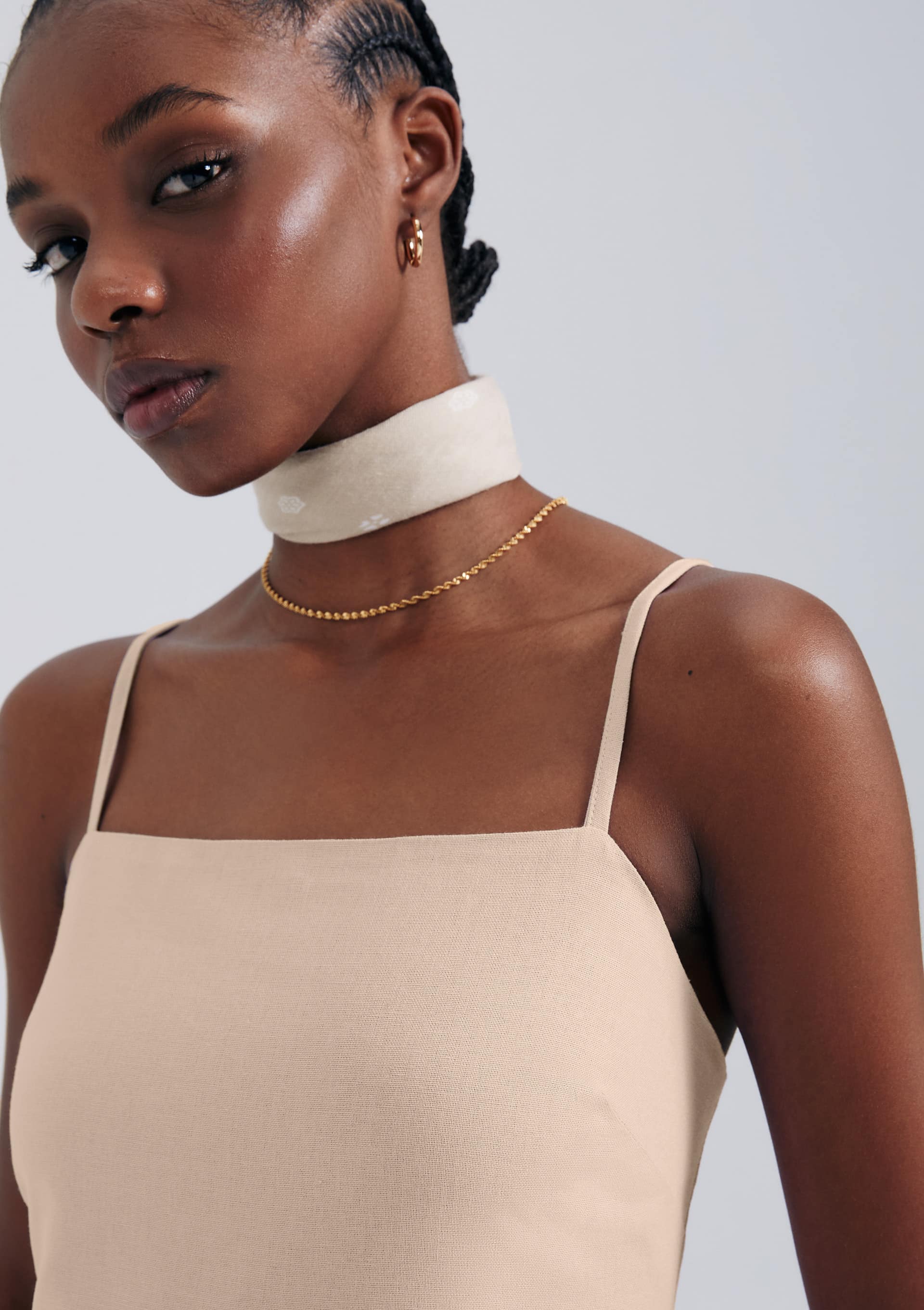Encontraproduto.com.br - Vestido Curto Em Viscolinho - Creme