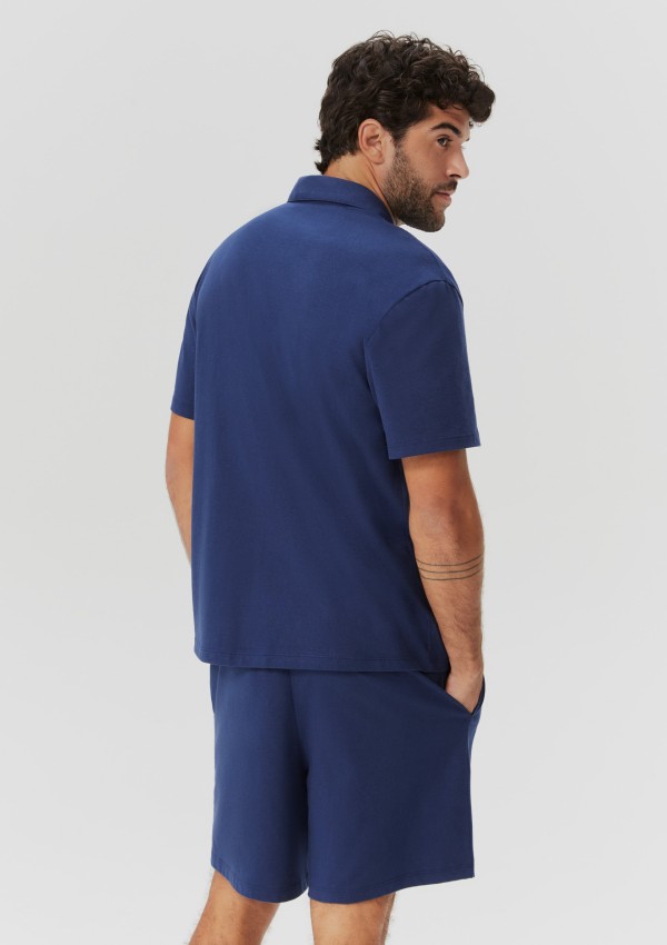 Encontraproduto.com.br - Pijama Curto Masculino Comfort - Azul