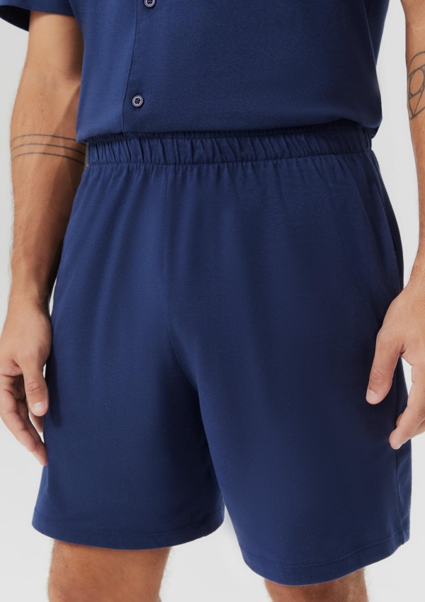 Encontraproduto.com.br - Pijama Curto Masculino Comfort - Azul