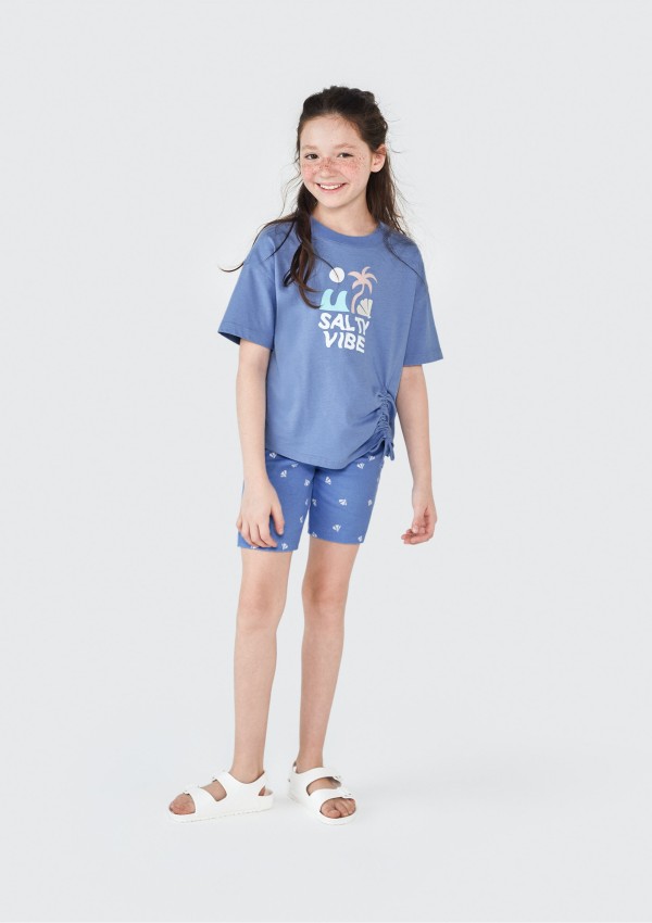 Encontraproduto.com.br - Conjunto Curto Infantil Menina - Azul