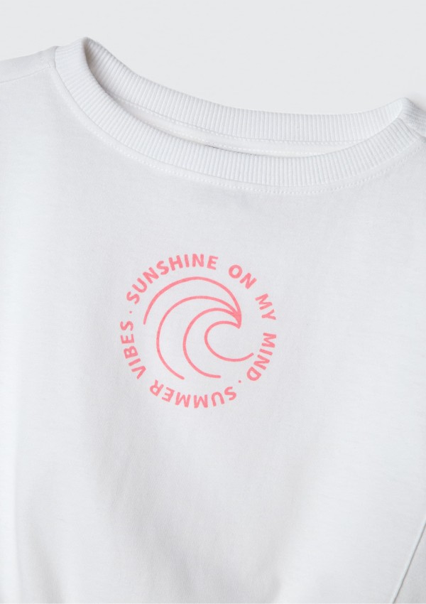Encontraproduto.com.br - Conjunto Curto Infantil Menina Com Estampa - Off white