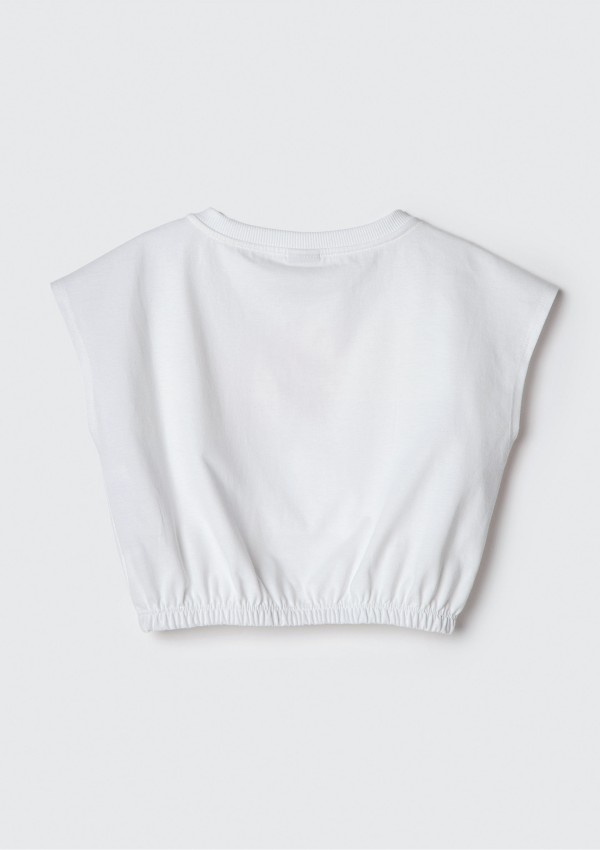 Encontraproduto.com.br - Conjunto Curto Infantil Menina Com Estampa - Off white