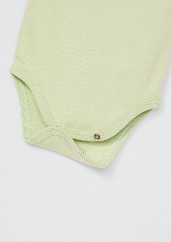 Encontraproduto.com.br - Conjunto Bebê Menino Em Ribana Com Body e Calça - Verde