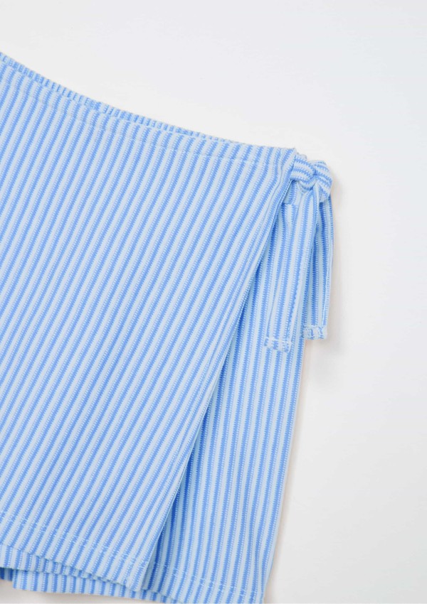 Encontraproduto.com.br - Shorts Saia Transpassada Infantil Menina - Azul