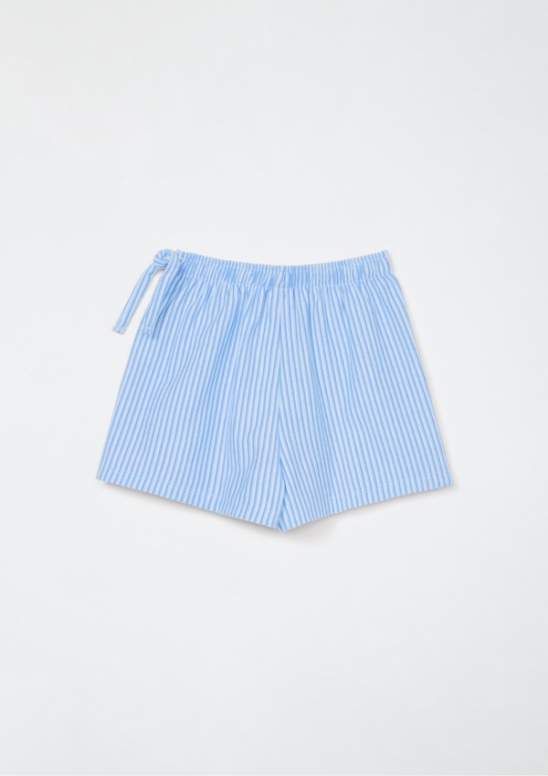Encontraproduto.com.br - Shorts Saia Transpassada Infantil Menina - Azul