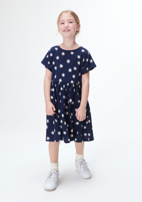 Vestido Curto Infantil - Azul