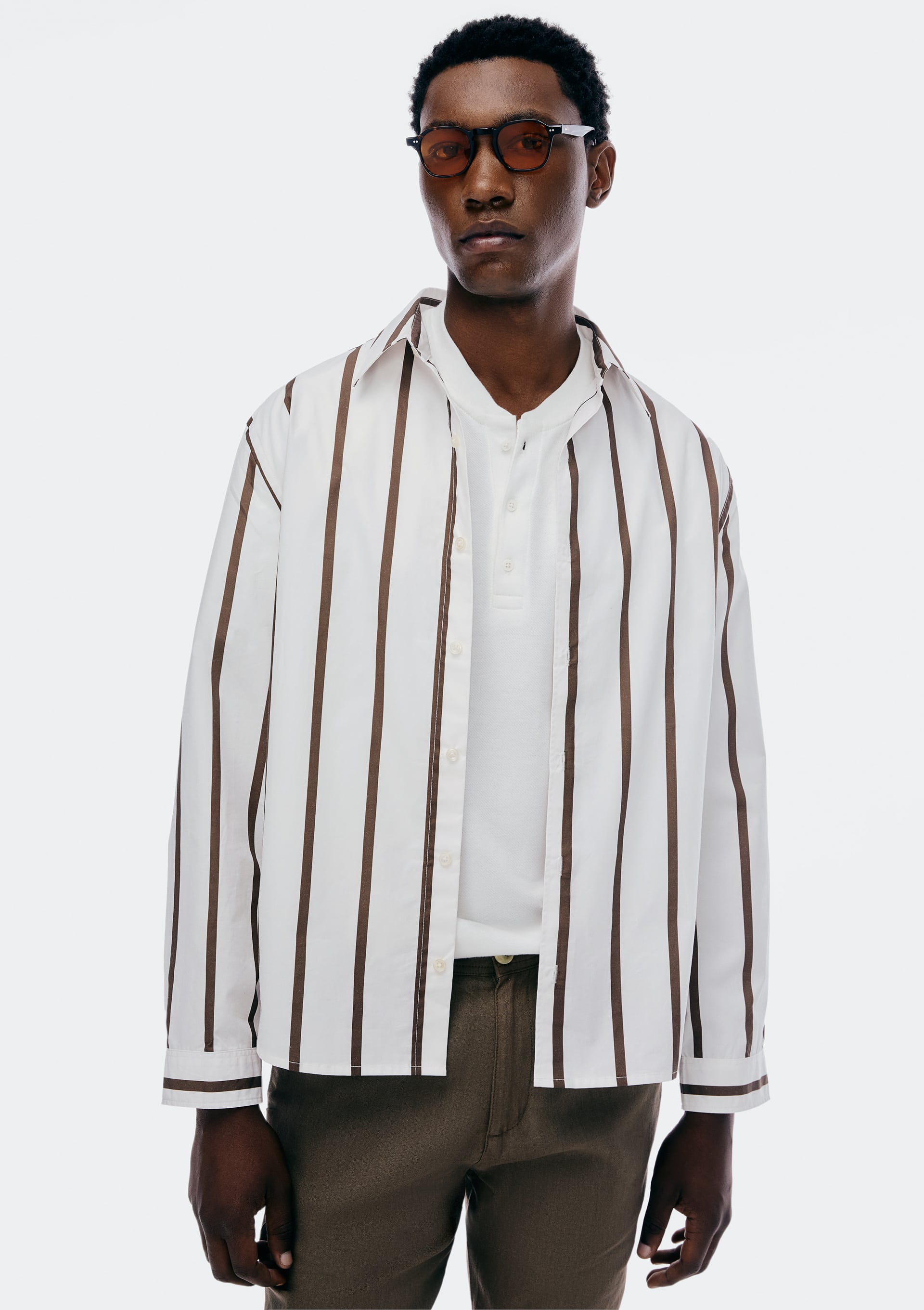 Encontraproduto.com.br - Camisa Masculina Manga Longa Fio Tinto Hering