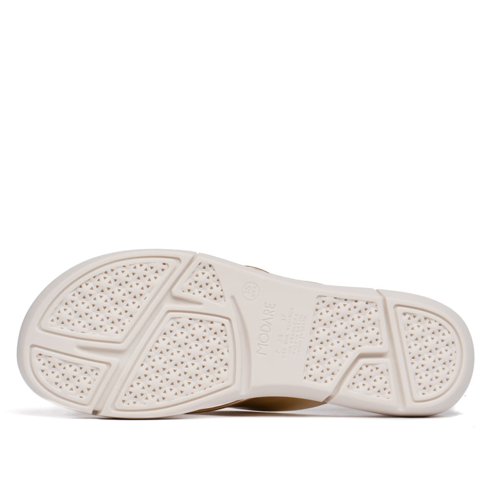 Encontraproduto.com.br - Chinelo Feminino Modare com Tira Larga Metalizada Dourado