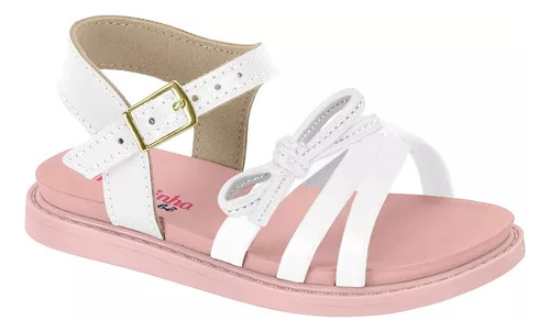 Sandália Infantil Molekinha Laço Branco