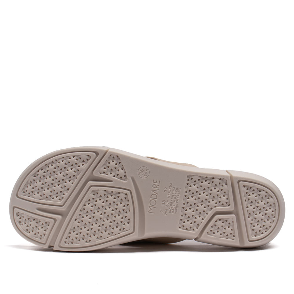 Encontraproduto.com.br - Chinelo Feminino Modare com Tira Larga em Napa Floather Creme