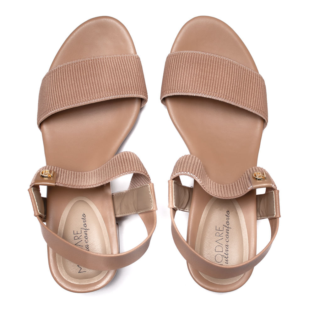 Encontraproduto.com.br - Sandália Feminina Modare Ultraconforto Salto Grosso - 7187100