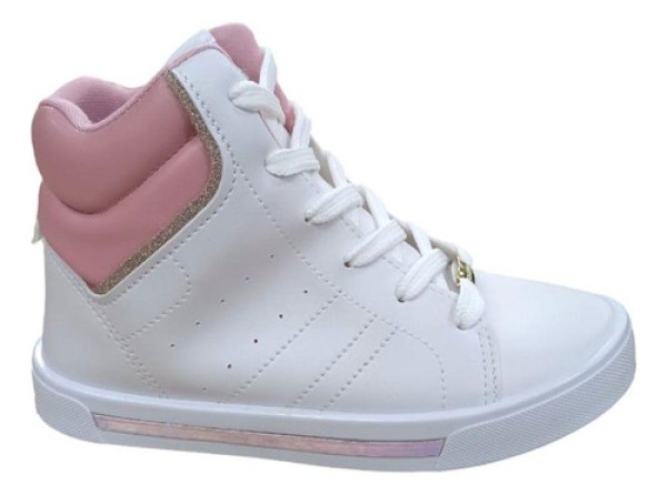 Encontraproduto.com.br - Tênis Infantil Molekinha Cano Alto Branco