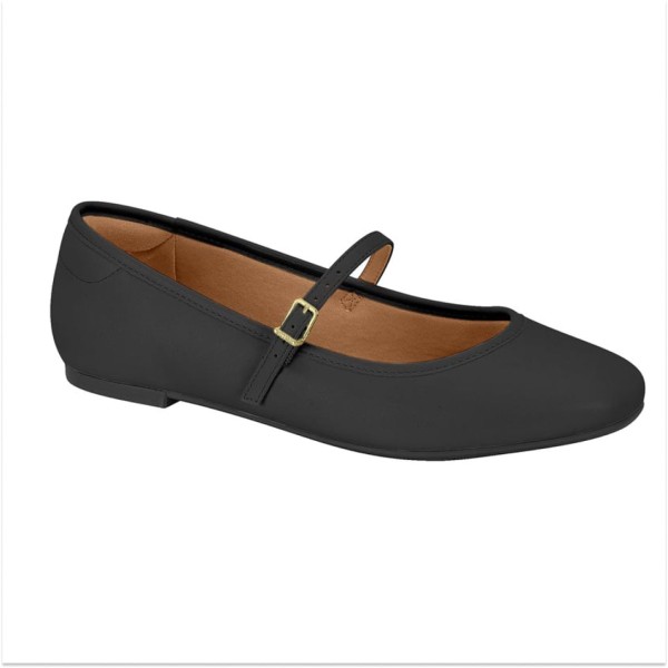 Encontraproduto.com.br - Sapatilha Bico Redondo Vizzano Preta Feminina