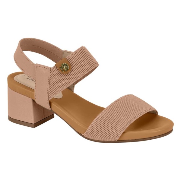 Encontraproduto.com.br - Sandália Salto Modare Nude e Camel Feminina