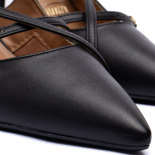 Encontraproduto.com.br - Sapato Scarpin Feminino Vizzano com Fivelas Preto