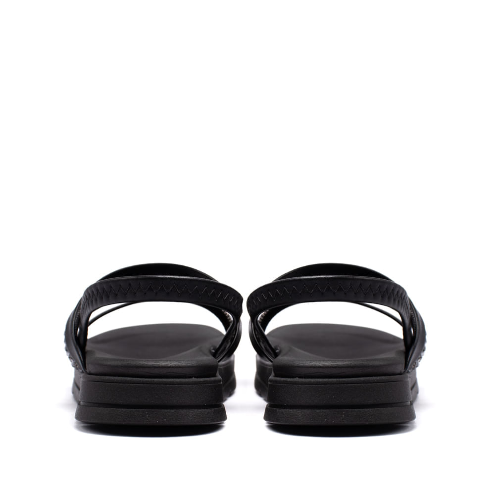 Encontraproduto.com.br - Sandália Feminina Moleca Flatform com Pedrarias Preto