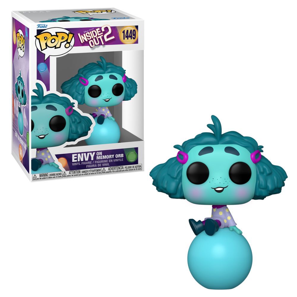Encontraproduto.com.br - Boneco Funko Pop! Disney Inside Out 2 - Envy On Memory Orb