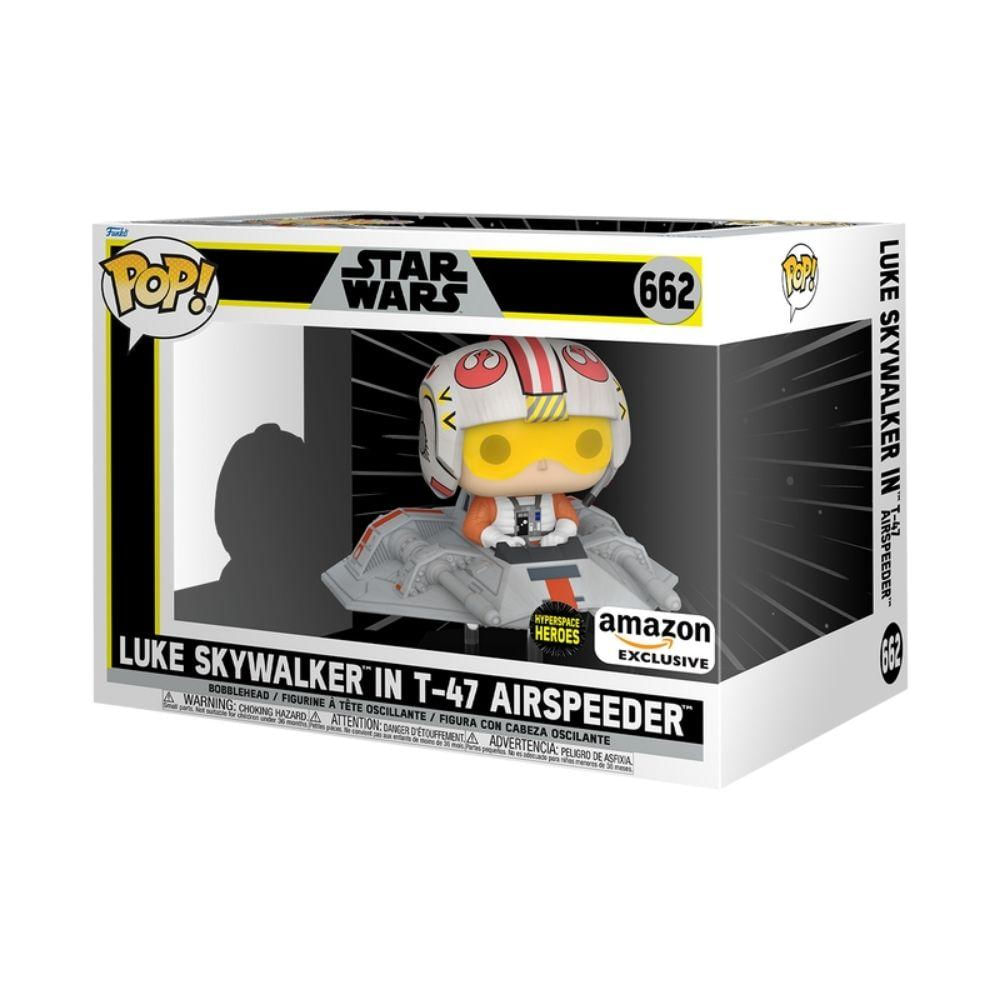 Boneco Funko POP Rides Super Deluxe SW Luke Skywalker inT-47