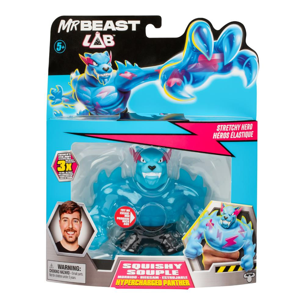 Boneco Colecionável Elástico Goo Jit Zu MrBeast Lab - Pantera Hiper Carregada