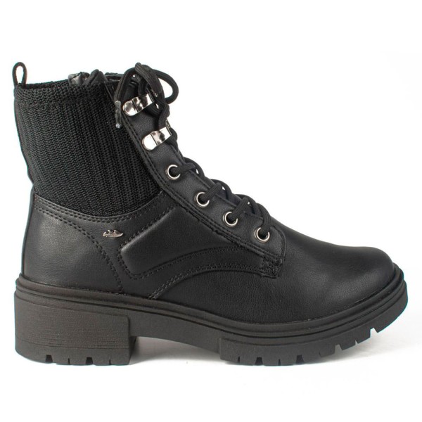 Encontraproduto.com.br - Coturno Feminino Dakota com Recorte em Tecido Preto