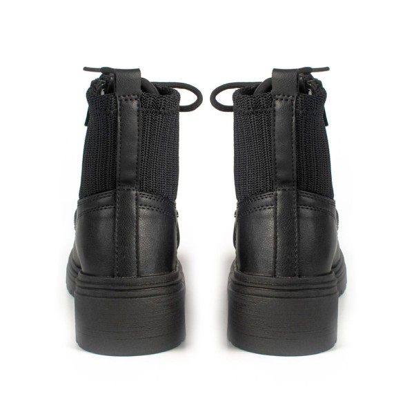 Encontraproduto.com.br - Coturno Feminino Dakota com Recorte em Tecido Preto