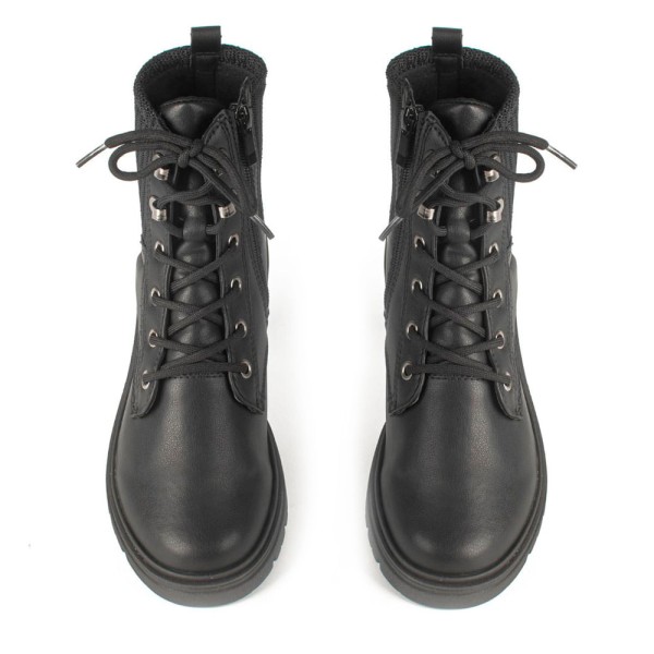 Encontraproduto.com.br - Coturno Feminino Dakota com Recorte em Tecido Preto