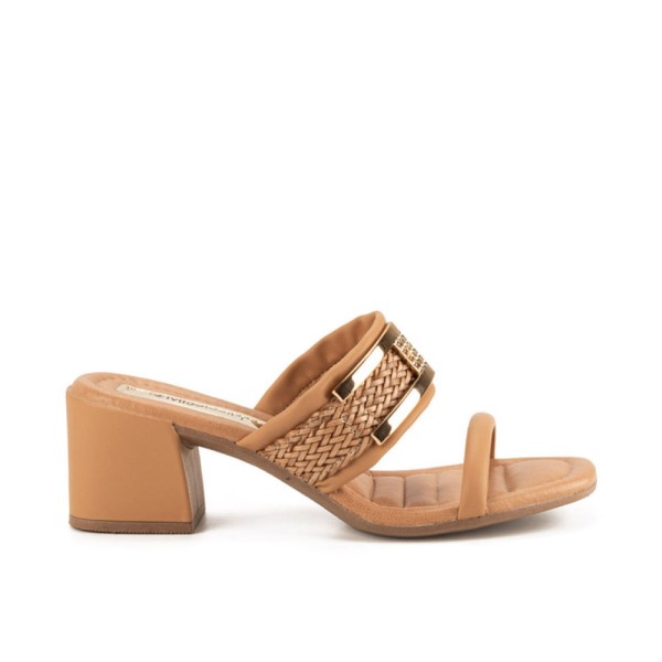 Encontraproduto.com.br - Tamanco Salto Mississipi Mel Feminino