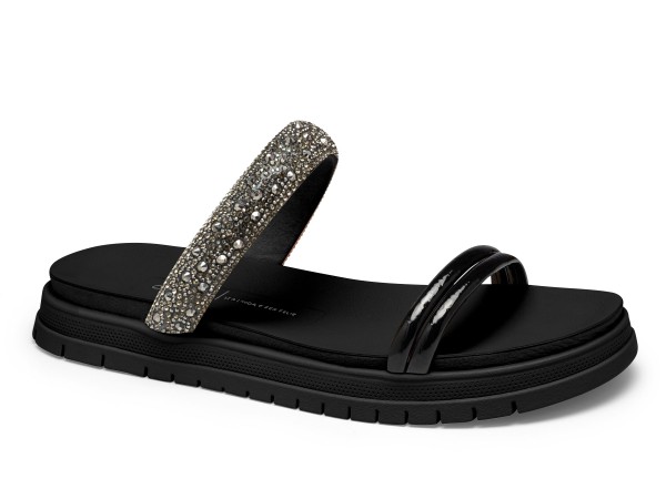 Rasteira Dakota Flat Tira Dupla Preto