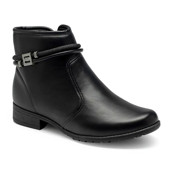 Bota Flats Dakota Vertuo Preto Feminina