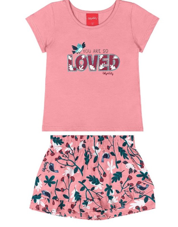 Encontraproduto.com.br - Conjunto Kely Kety Infantil Verão Menina 4/8- 43399