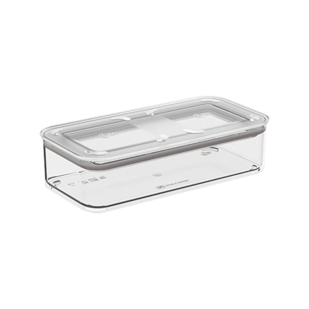 Encontraproduto.com.br - Pote Hermético Modo Retangular 530ML Cristal Coza