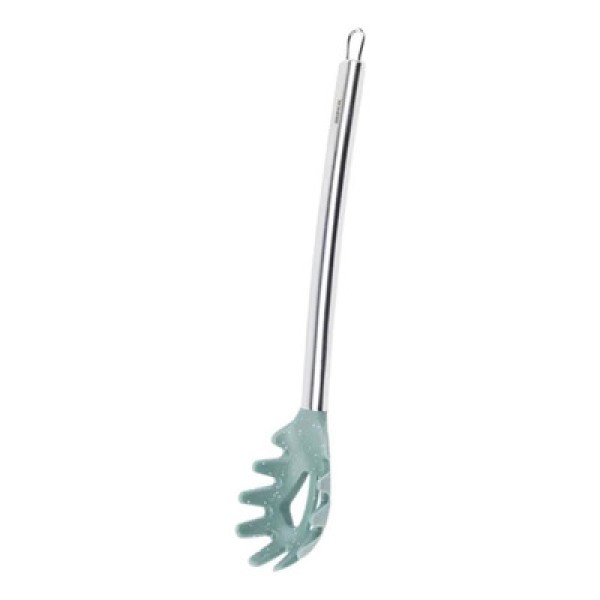 Pegador Para Massa Tipo Concha Aço Inoxidável Base Silicone 33 cm Cor Verde Linha Duo Brinox