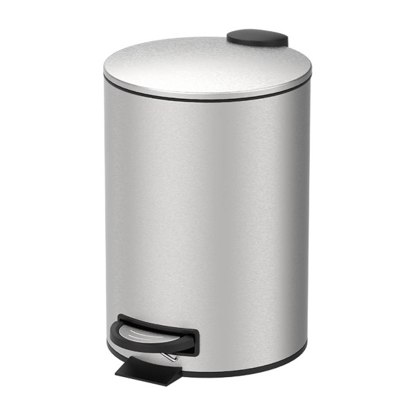 Lixeira Pedal e Balde 12L Aço Inox Escovado Spin Brinox