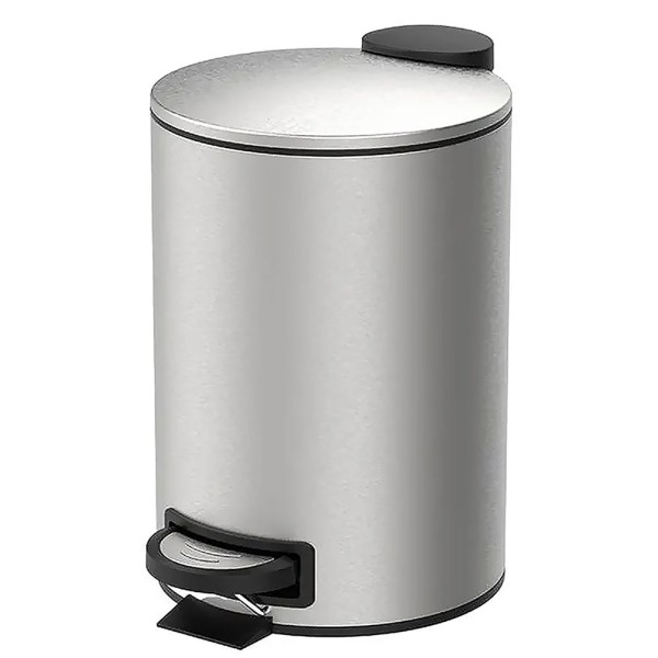 Encontraproduto.com.br - Lixeira Pedal e Balde 12L Aço Inox Escovado Spin Brinox