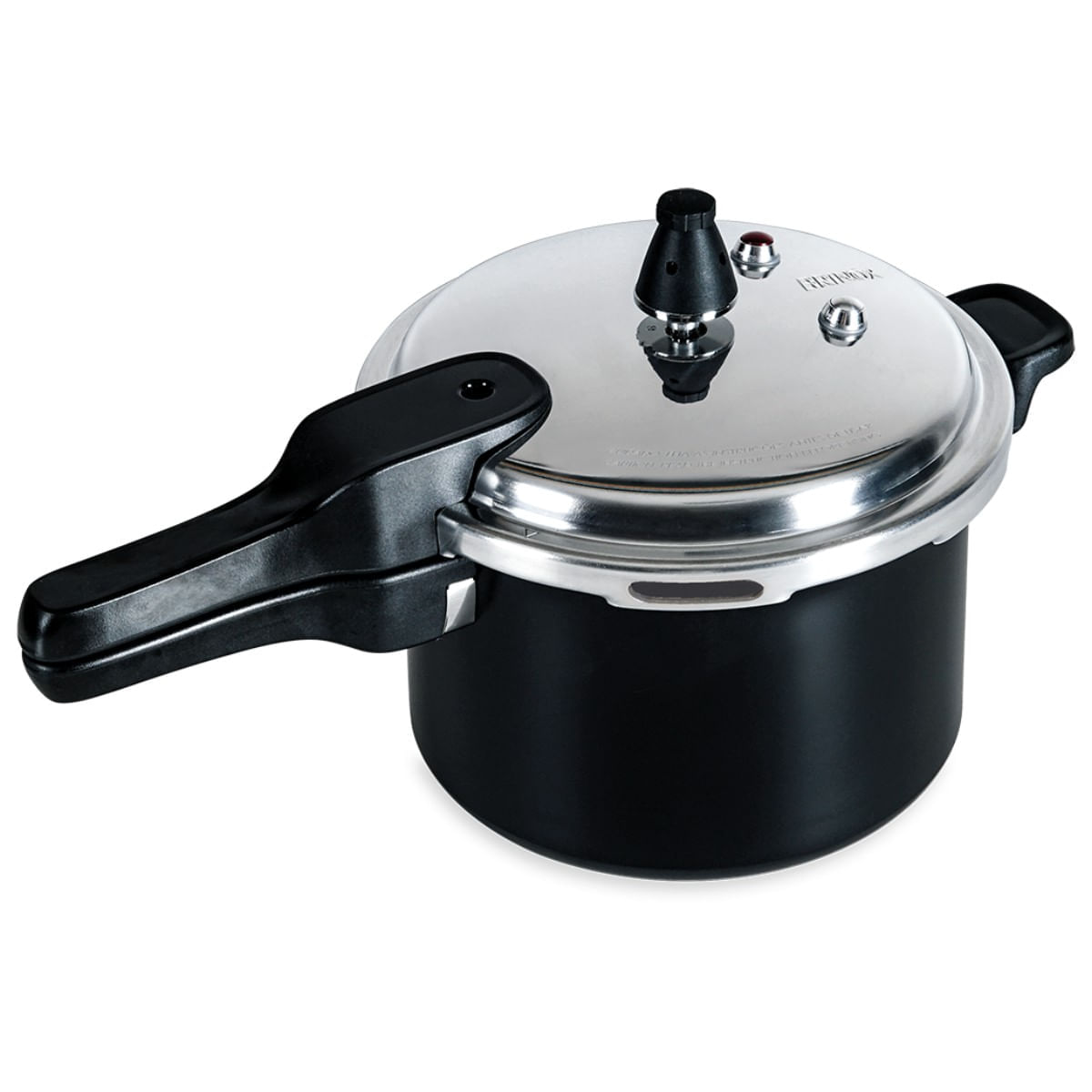 Encontraproduto.com.br - Panela de Pressão 20 cm 4,2 L Fundo de Indução Estrutura Alumínio Antiaderente Pro-Ceramic Premium Cor Preto Linha Ceramic Life Super Brinox
