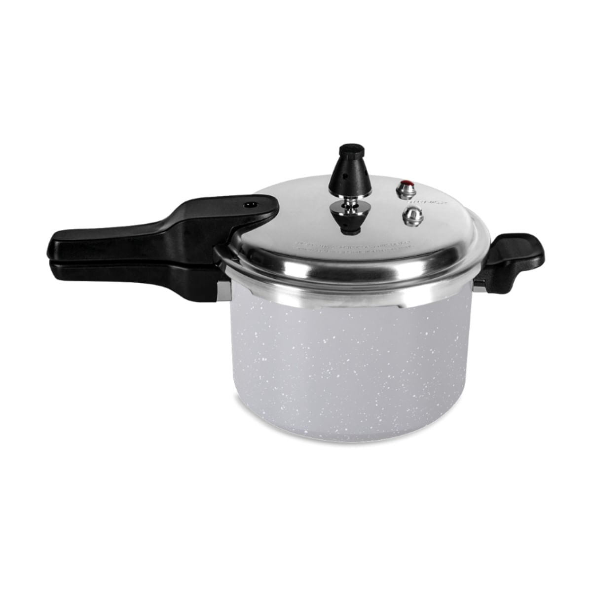 Encontraproduto.com.br - Panela de Pressão 22 cm 5,4 L Fundo de Indução Estrutura Alumínio Antiaderente Pro-Ceramic Premium Cor Gris Linha Ceramic Life Super Brinox