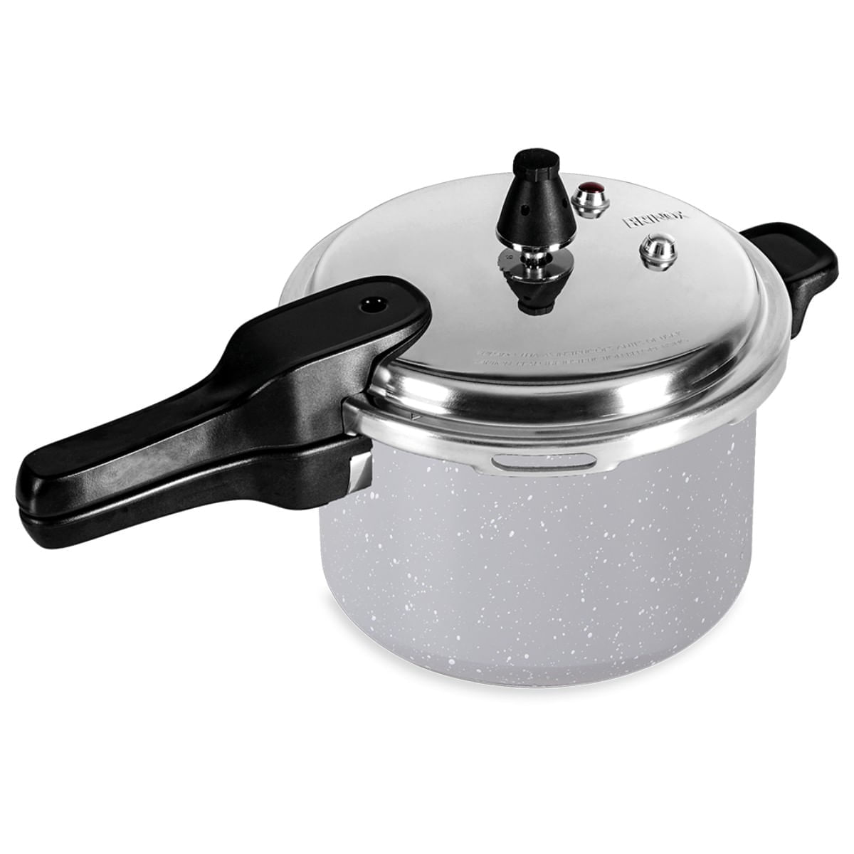 Encontraproduto.com.br - Panela de Pressão 22 cm 5,4 L Fundo de Indução Estrutura Alumínio Antiaderente Pro-Ceramic Premium Cor Gris Linha Ceramic Life Super Brinox