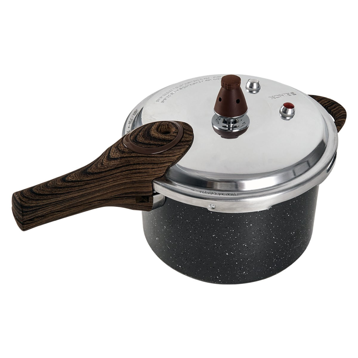 Encontraproduto.com.br - Panela de pressão Brinox Ceramic Life Pressure fundo de Indução 4,2 litros granito