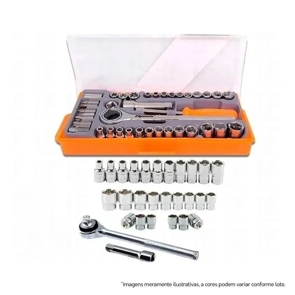 Encontraproduto.com.br - Kit Maleta De Ferramentas E Chave Completa 169 Peças Fortt Preto KMFC002-P