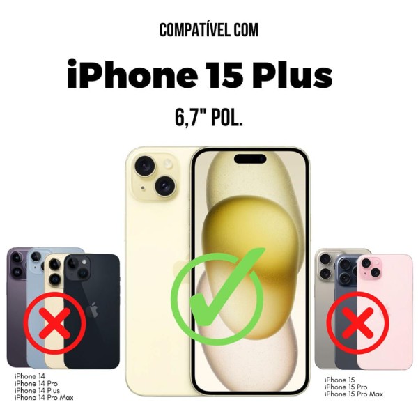 Encontraproduto.com.br - Capa para iPhone 15 Plus- Gravity Preta - Gshield
