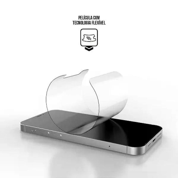 Encontraproduto.com.br - Kit Capa Gravity Preta e Pelicula Nano Vidro para iPhone 15 - Gshield