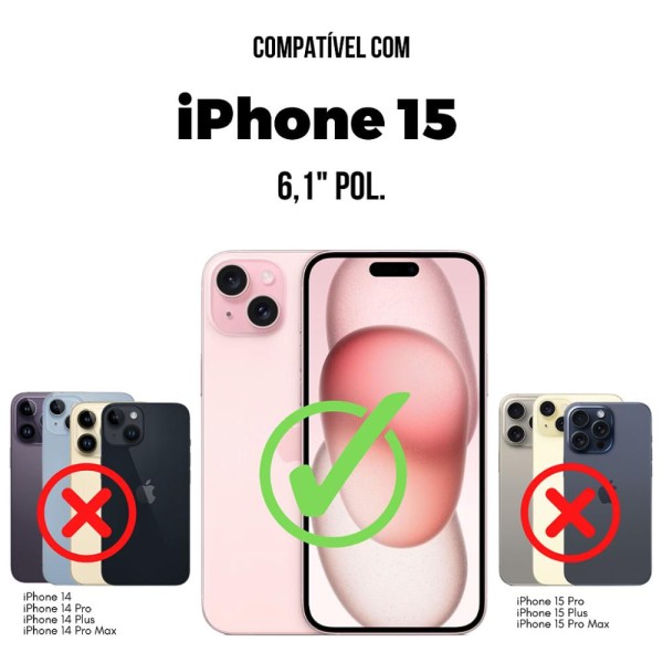 Encontraproduto.com.br - Kit Capa Gravity Preta e Pelicula Nano Vidro para iPhone 15 - Gshield